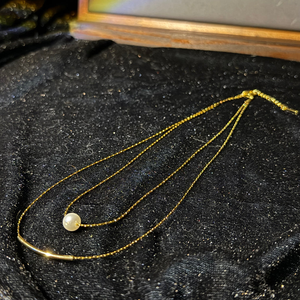 GLINN Golden Orbit Waterproof double-layer Necklace