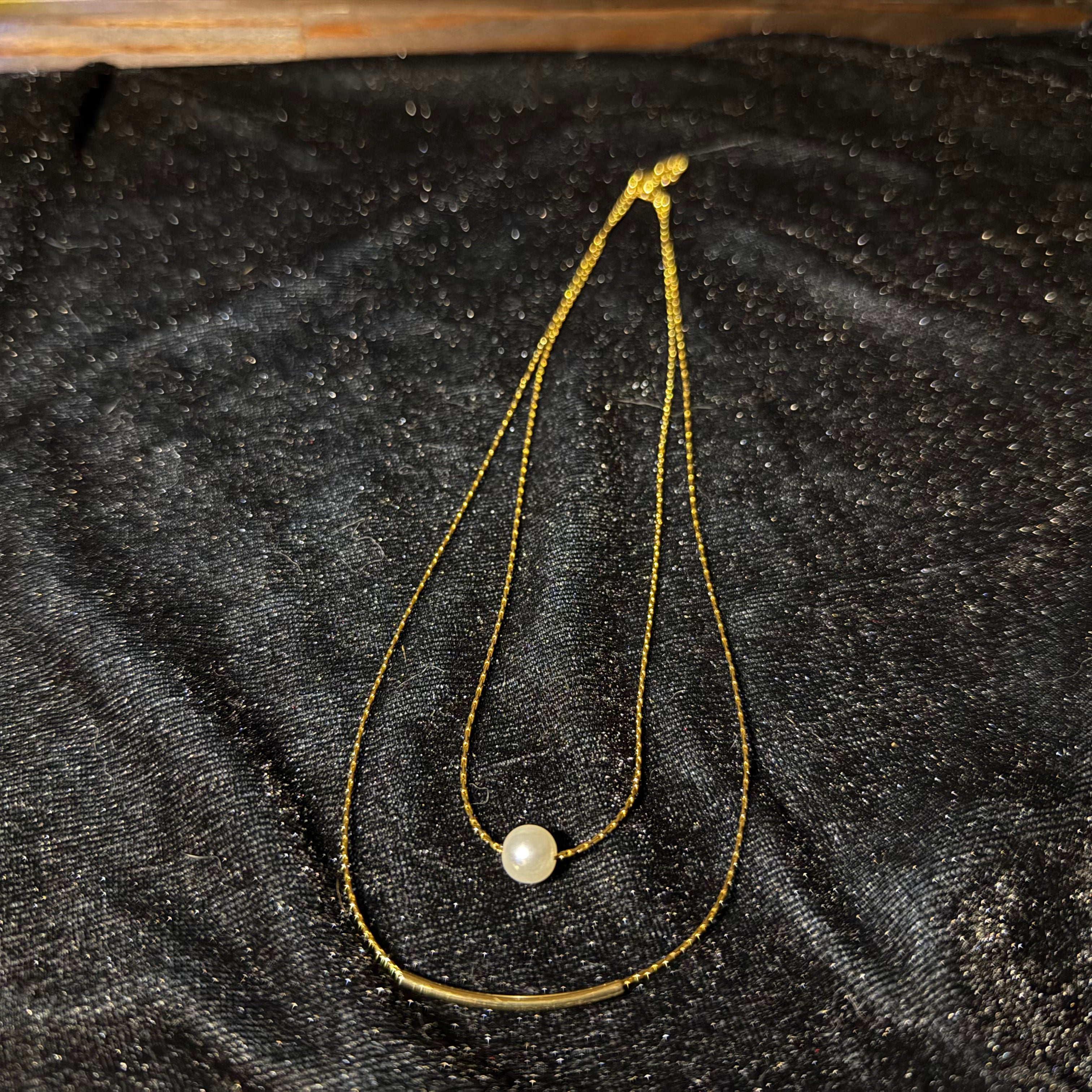 GLINN Golden Orbit Waterproof double-layer Necklace