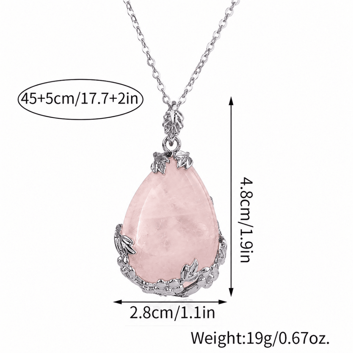 Blush Fortune Rose Quartz Necklace - Glinn Studio