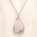 Blush Fortune Rose Quartz Necklace - Glinn Studio