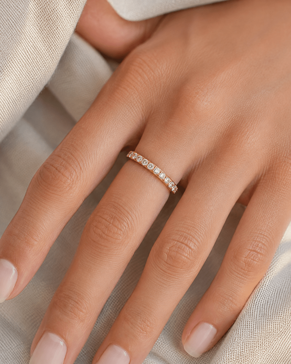GLINN Classic Zircon Eternity Band - Glinn Studio