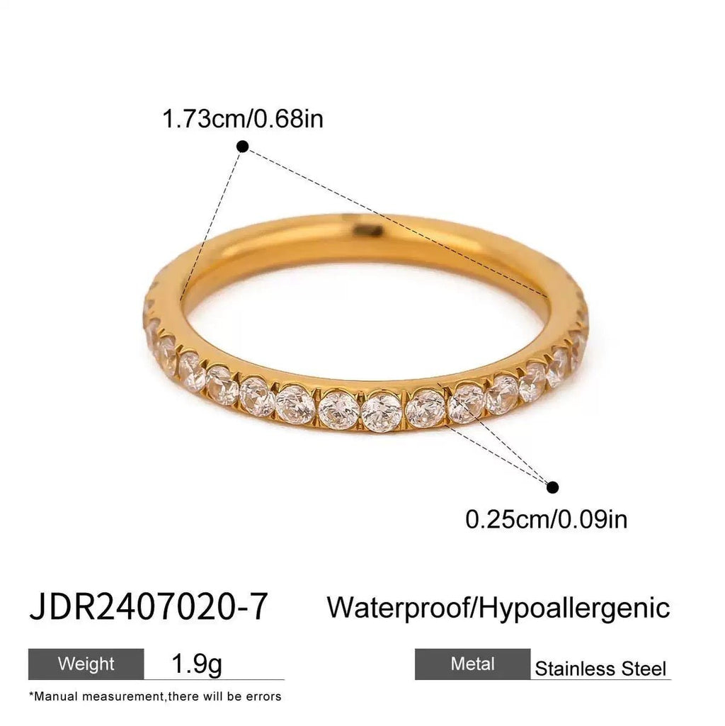 GLINN Classic Zircon Eternity Band - Glinn Studio