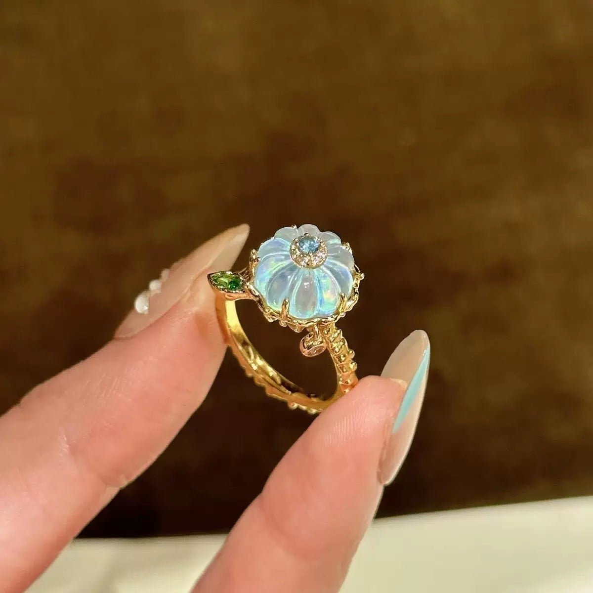GLINN Enchanted Pumpkin Zircon Ring - Glinn Studio