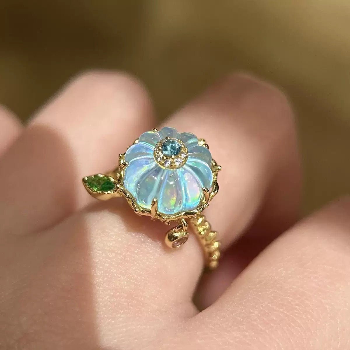 GLINN Enchanted Pumpkin Zircon Ring - Glinn Studio