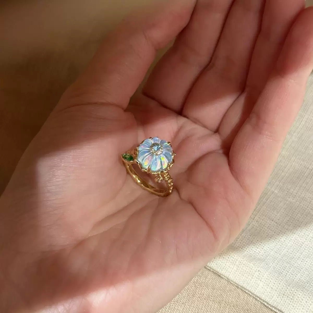 GLINN Enchanted Pumpkin Zircon Ring - Glinn Studio