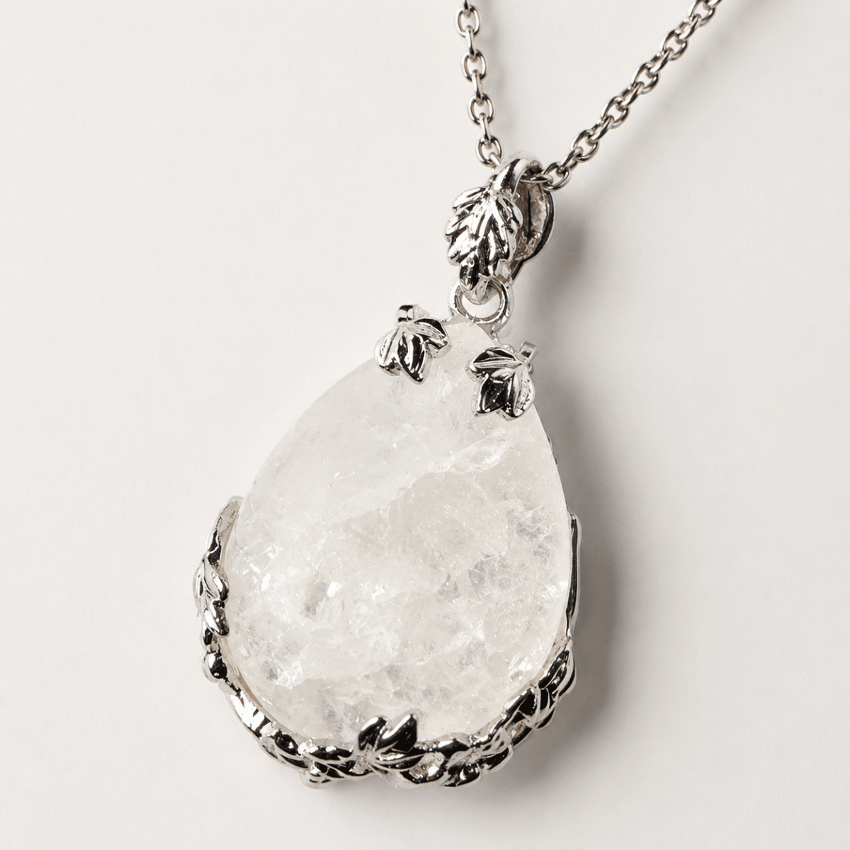 GLINN Fortune Drop Clear Quartz Necklace - Glinn Studio
