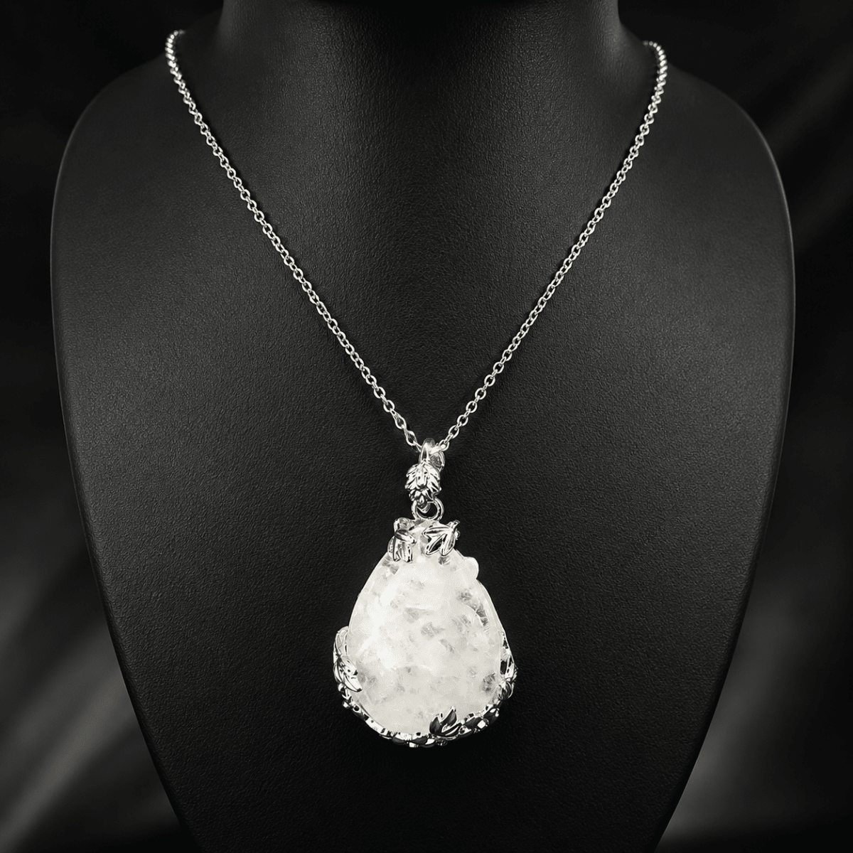 GLINN Fortune Drop Clear Quartz Necklace - Glinn Studio