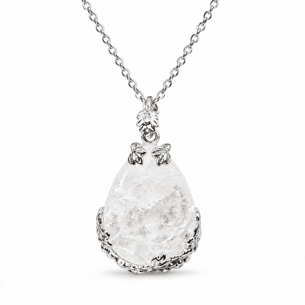 GLINN Fortune Drop Clear Quartz Necklace - Glinn Studio