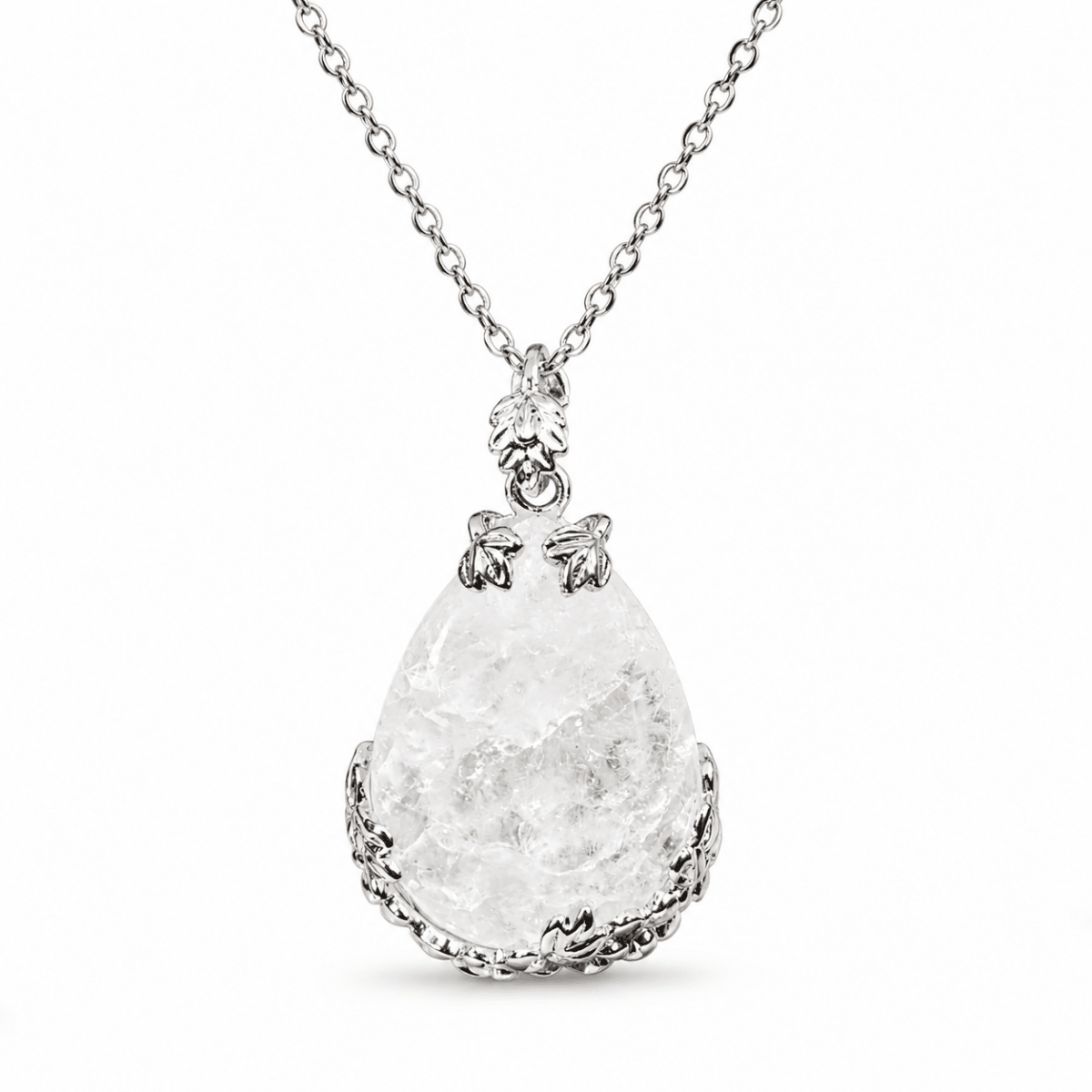 GLINN Fortune Drop Clear Quartz Necklace - Glinn Studio