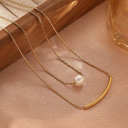 GLINN Golden Orbit Waterproof double-layer Necklace - Glinn Studio