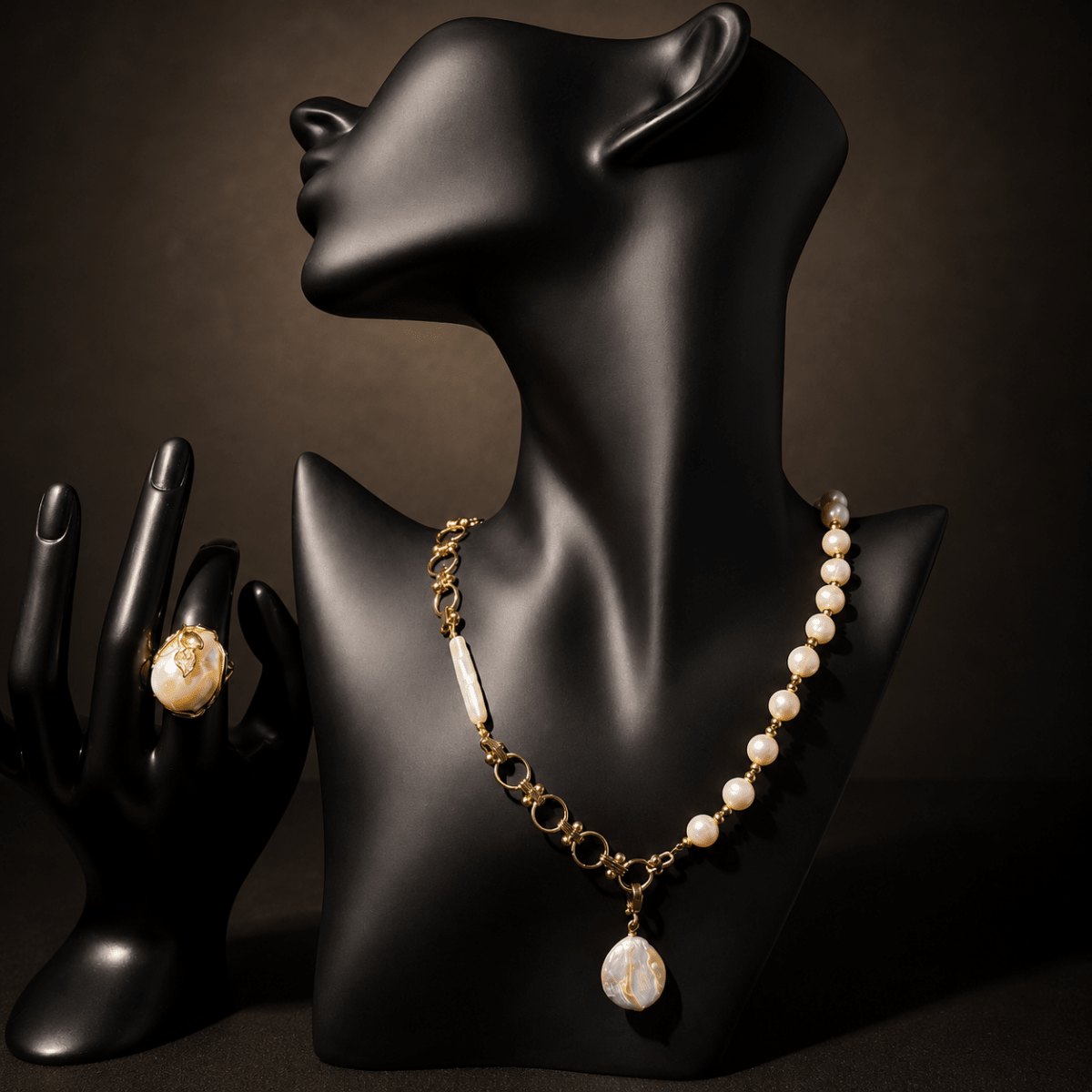 GLINN Pearl Élan Baroque Ring - Glinn Studio