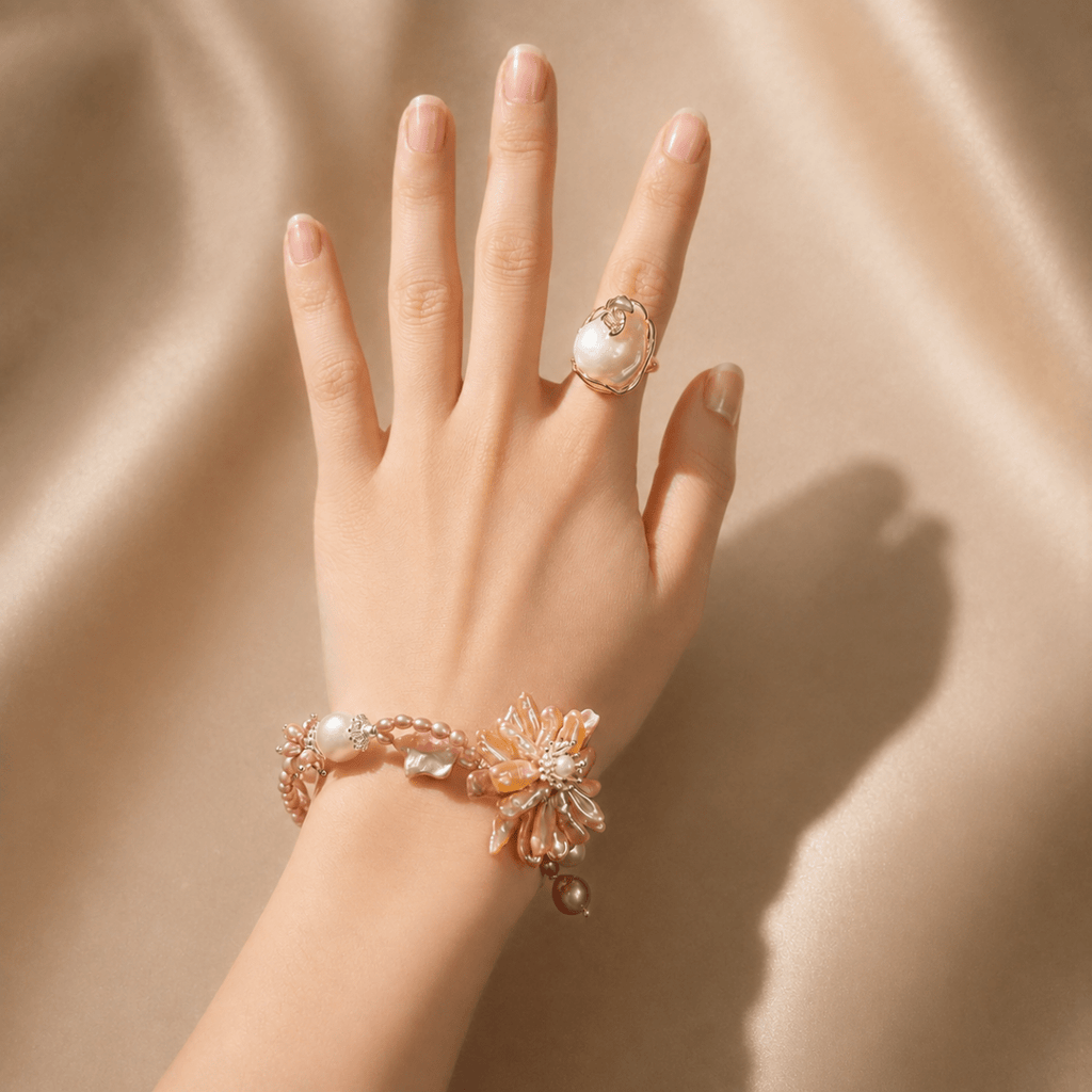 GLINN Rosé Soleil Pearl Bracelet Limited Edition - Glinn Studio