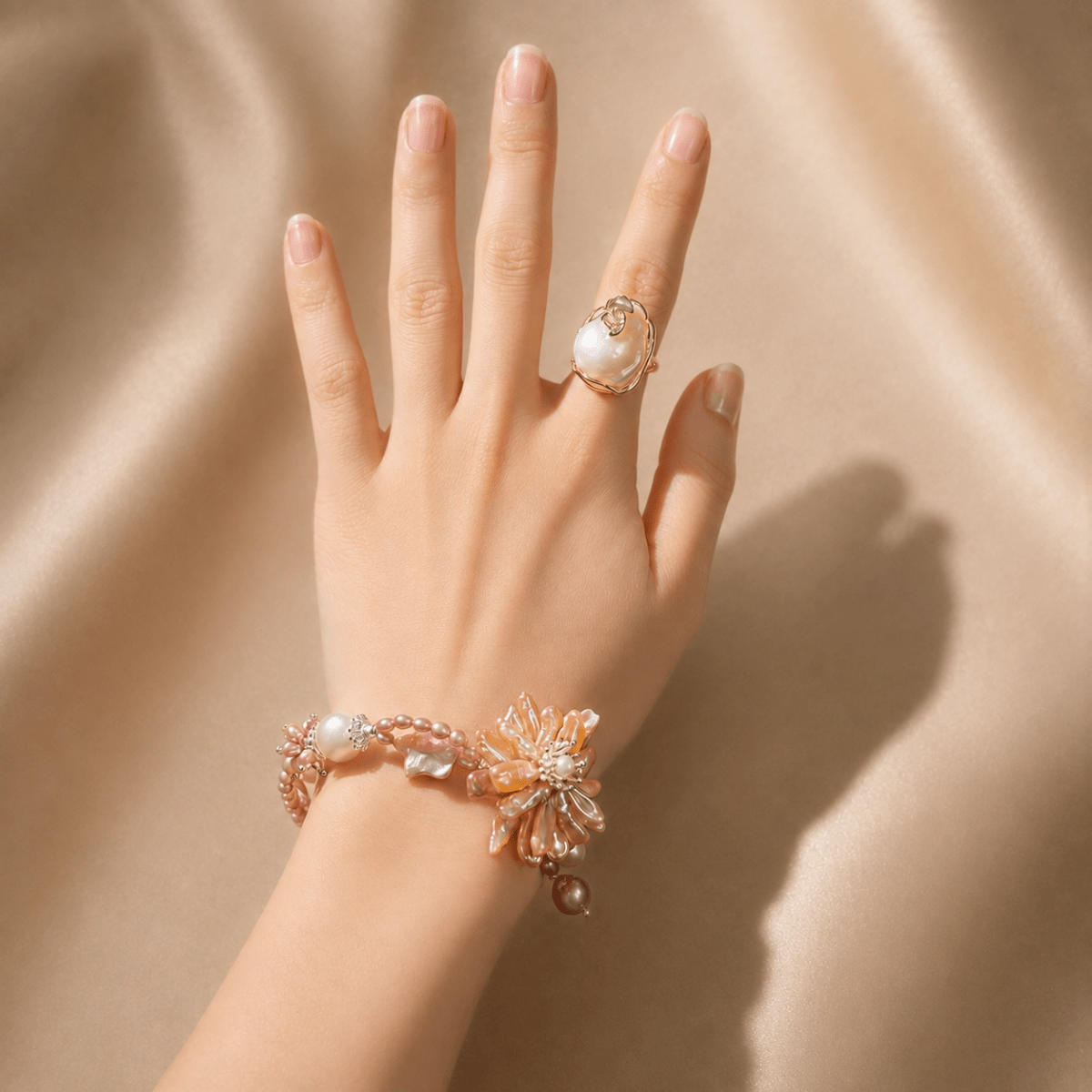 GLINN Rosé Soleil Pearl Bracelet Limited Edition - Glinn Studio