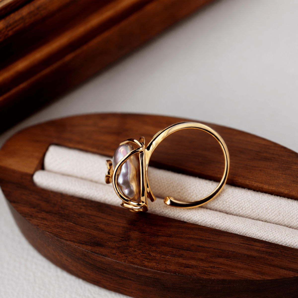 GLINN Violet Muse Baroque Pearl Ring - Glinn Studio