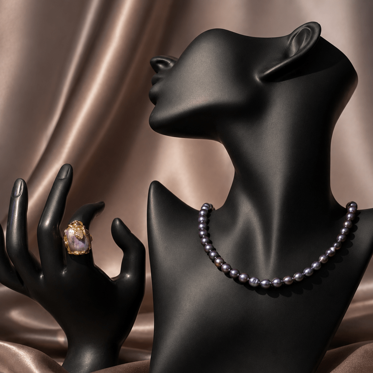 GLINN Violet Muse Baroque Pearl Ring - Glinn Studio