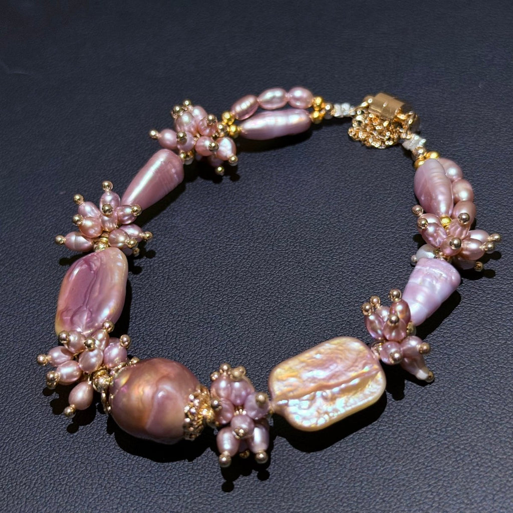 Hampton Court Rose Garden Baroque Pearl Bracelet - Glinn Studio
