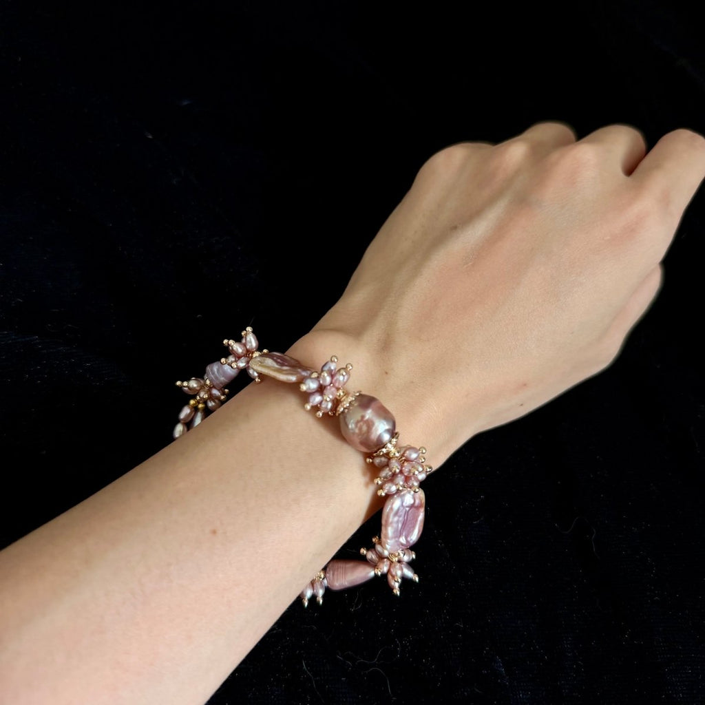 Hampton Court Rose Garden Baroque Pearl Bracelet - Glinn Studio