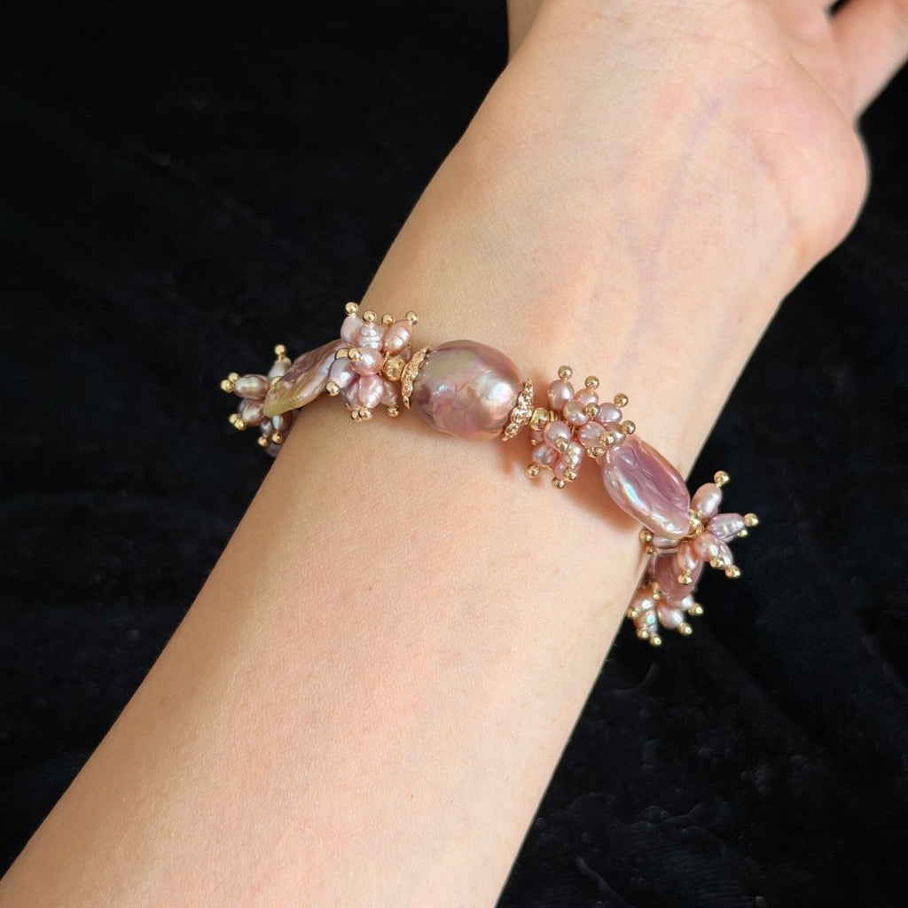 Hampton Court Rose Garden Baroque Pearl Bracelet - Glinn Studio