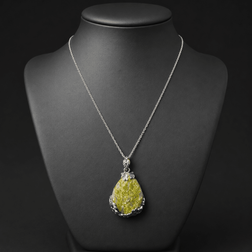 Verdant Bloom Rare Natural Stone Necklace - Glinn Studio