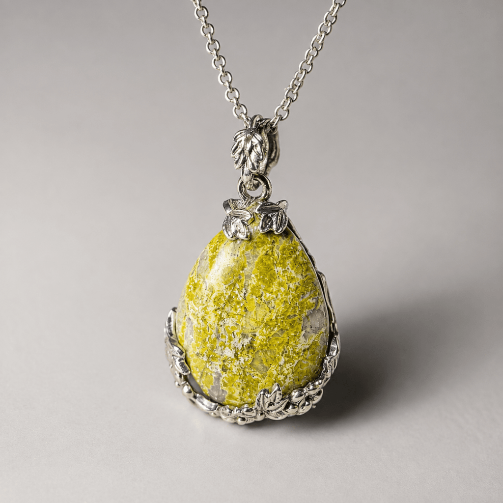 Verdant Bloom Rare Natural Stone Necklace - Glinn Studio