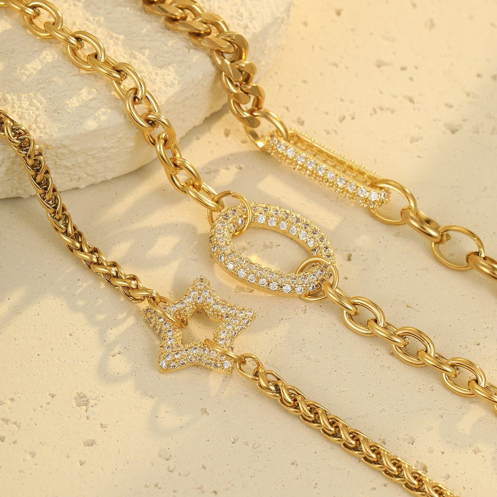 Waterproof bracelets oval shape & star shape & rectangle shape - Glinn Studio