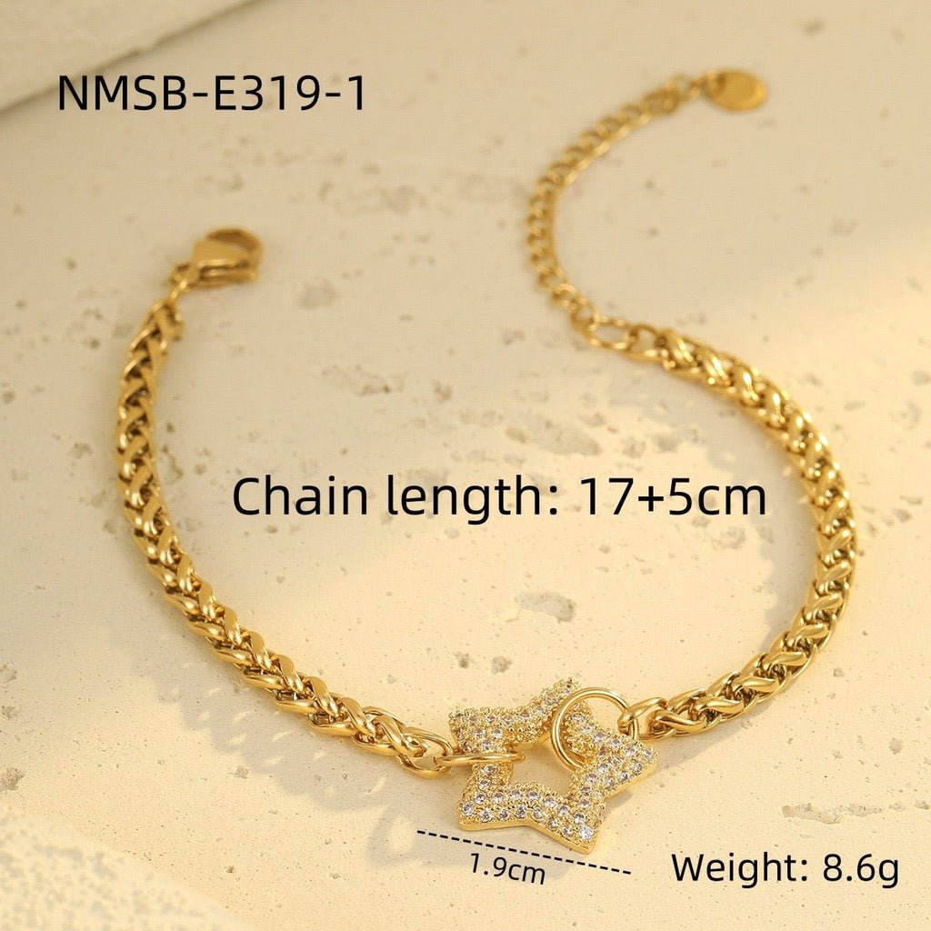 Waterproof bracelets oval shape & star shape & rectangle shape - Glinn Studio