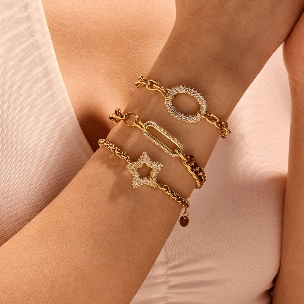 Waterproof bracelets oval shape & star shape & rectangle shape - Glinn Studio
